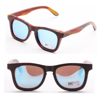 Lunettes de soleil en bois et bambou multicolores faites à la main de haute qualité